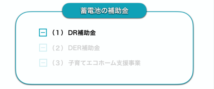 蓄電池補助金　DR